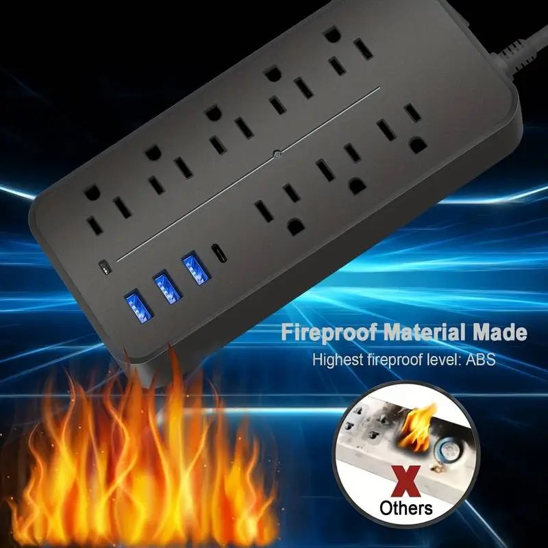 Ultimate Charge Power Strip - 8 AC & 4 USB Ports