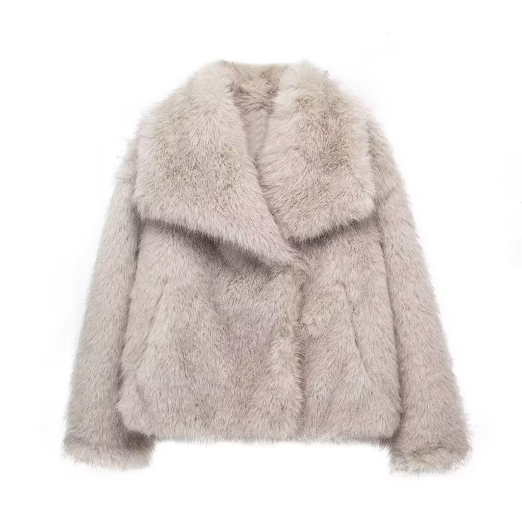 WW | Women's Faux Fox Fur Coat