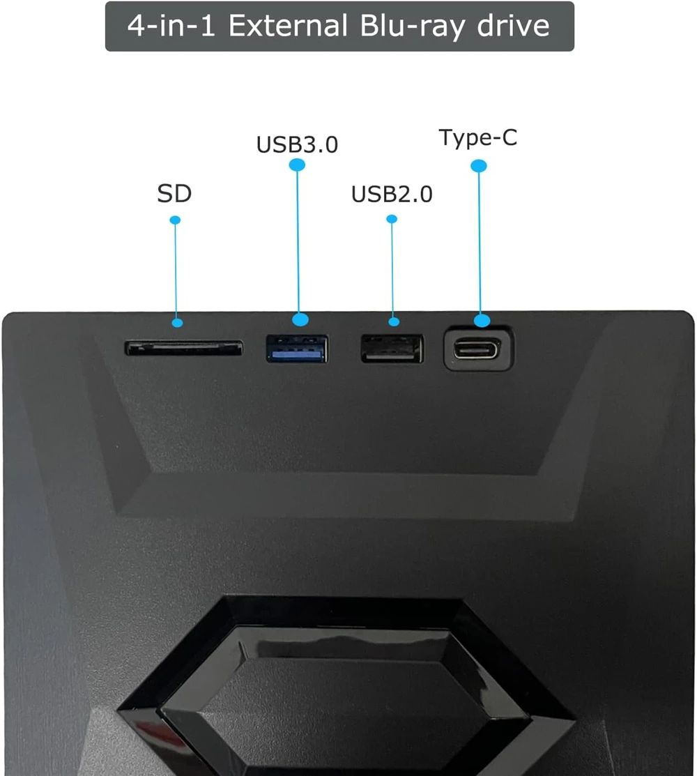 USB 3.0 External CD DVD Burner and Reader for PC Laptop