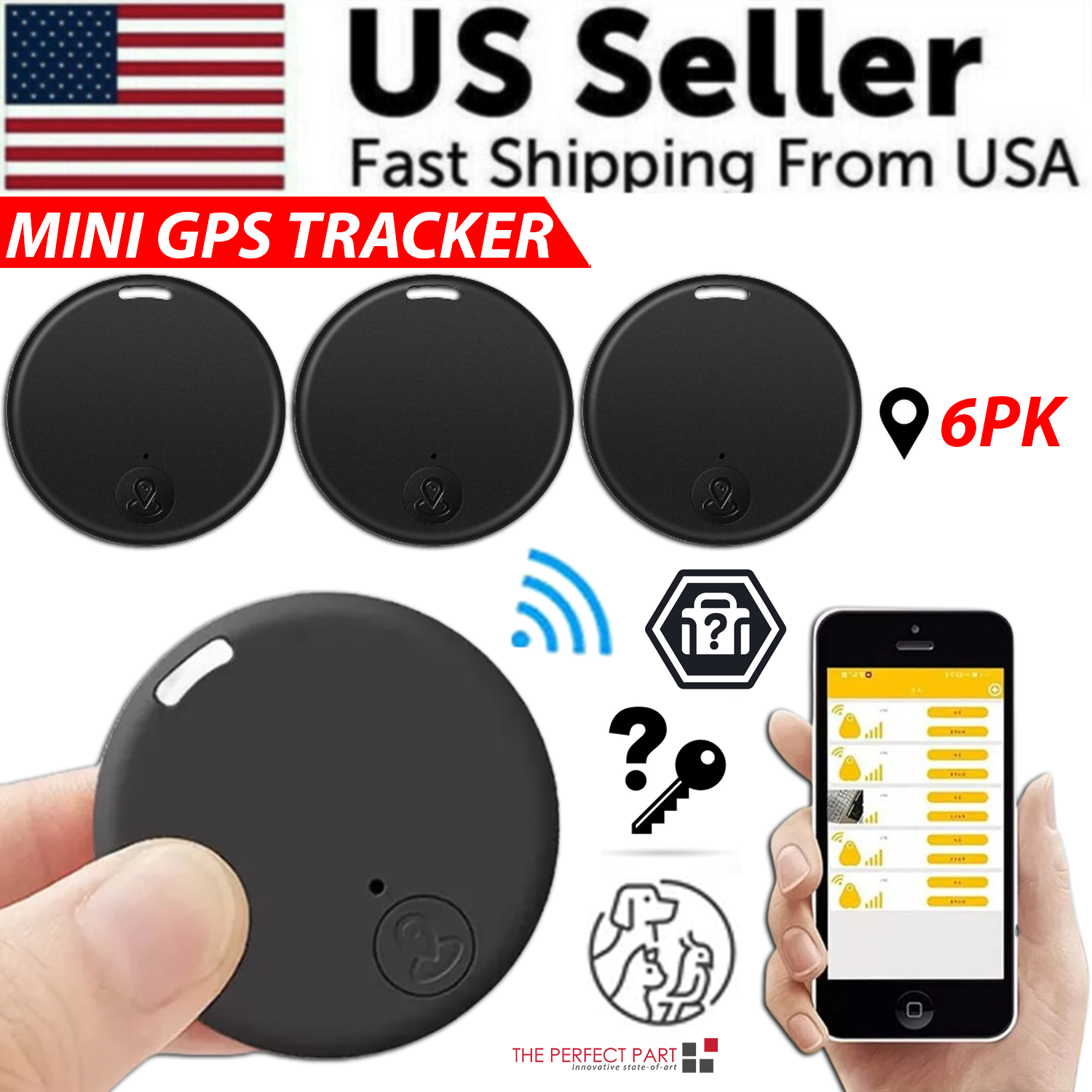 Compact Bluetooth GPS Tracker for Pets & Kids