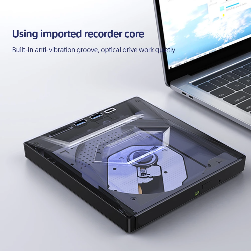USB 3.0 External CD DVD Burner and Reader for PC Laptop