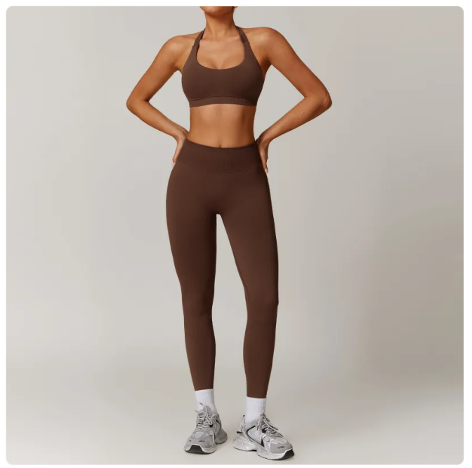 WW | Seamless Backless Yoga Set – 2-Piece Bra & Leggings