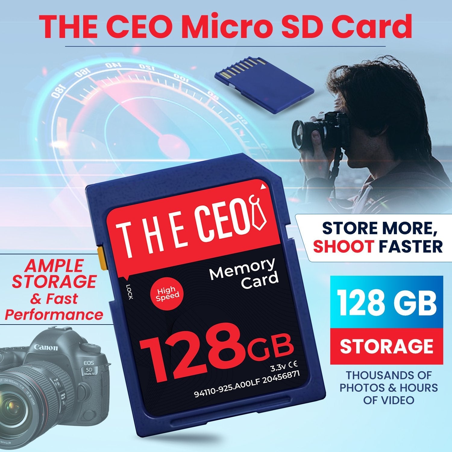 UltraSpeed 128GB SD Card - Class 10 UHS-I