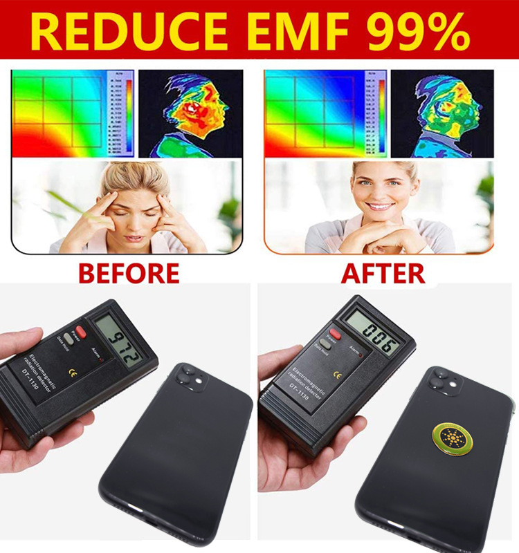 5G EMF Quantum Shield Stickers - 12 Pack for Electronics