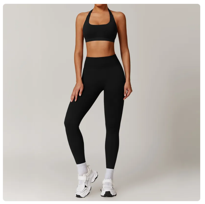 WW | Seamless Backless Yoga Set – 2-Piece Bra & Leggings