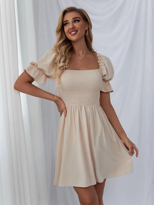 WW | Women's Square Neck A-Line Dress