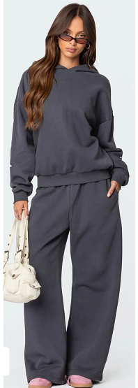 WW | Fleece Hoodie Casual Sports Two-piece Set