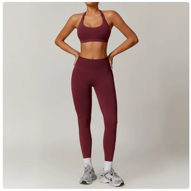 WW | Seamless Backless Yoga Set – 2-Piece Bra & Leggings