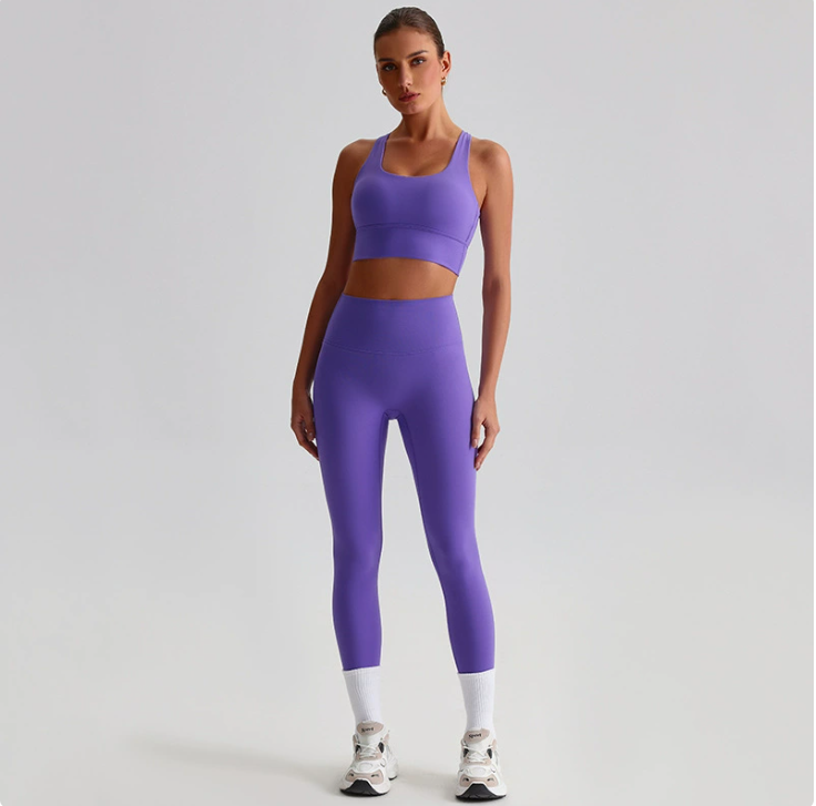 WW | Seamless Backless Yoga Set – 2-Piece Bra & Leggings