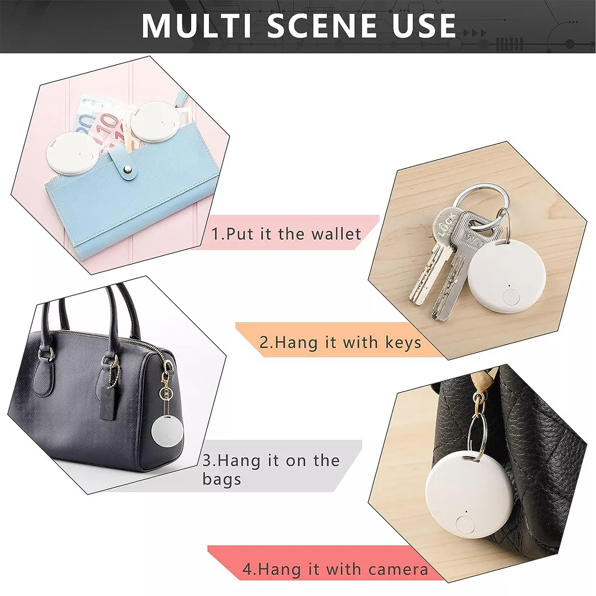 Compact Bluetooth GPS Tracker for Pets & Kids