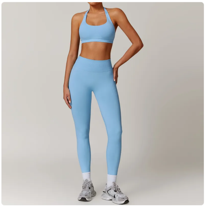 WW | Seamless Backless Yoga Set – 2-Piece Bra & Leggings
