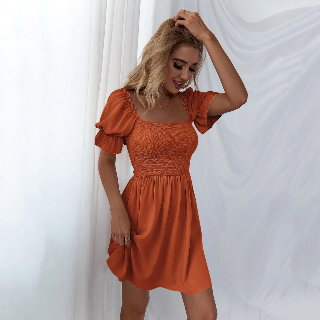 WW | Women's Square Neck A-Line Dress