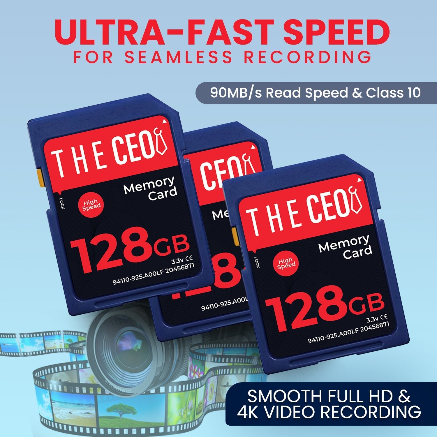 UltraSpeed 128GB SD Card - Class 10 UHS-I