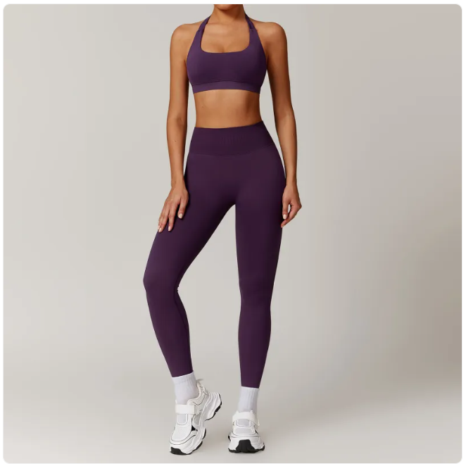 WW | Seamless Backless Yoga Set – 2-Piece Bra & Leggings