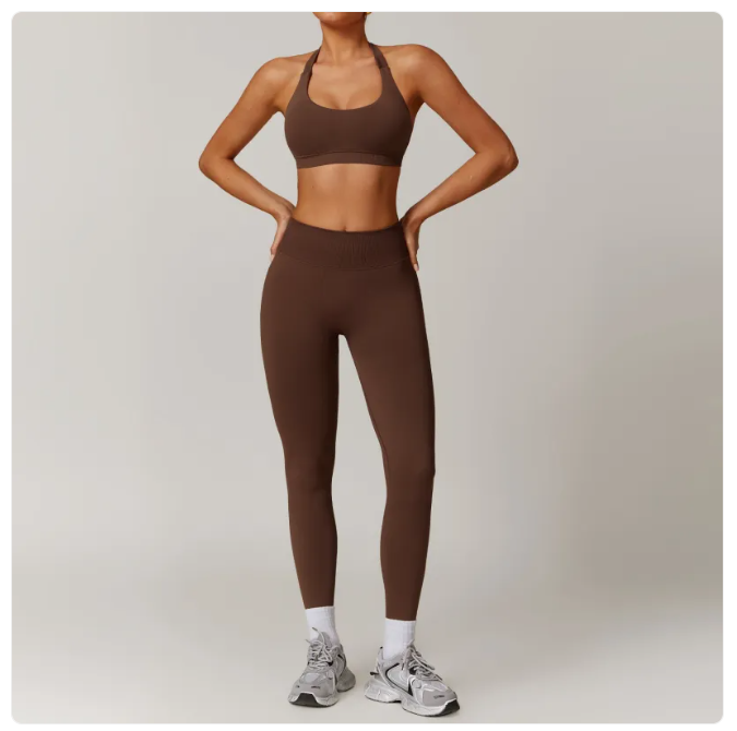 WW | Seamless Backless Yoga Set – 2-Piece Bra & Leggings