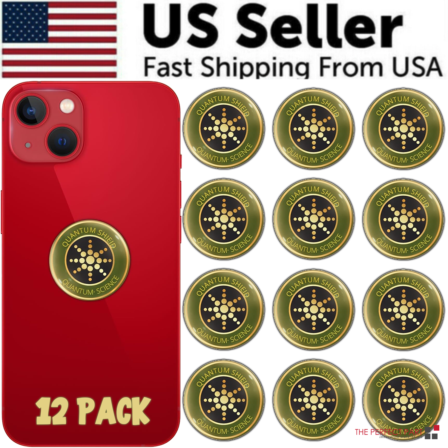 5G EMF Quantum Shield Stickers - 12 Pack for Electronics