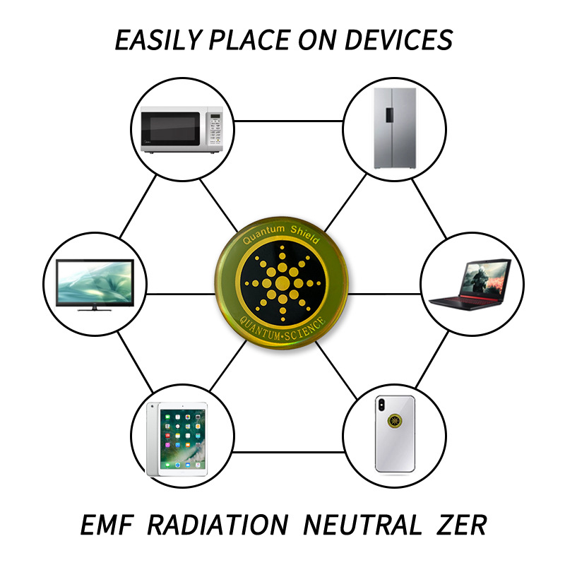 5G EMF Quantum Shield Stickers - 12 Pack for Electronics